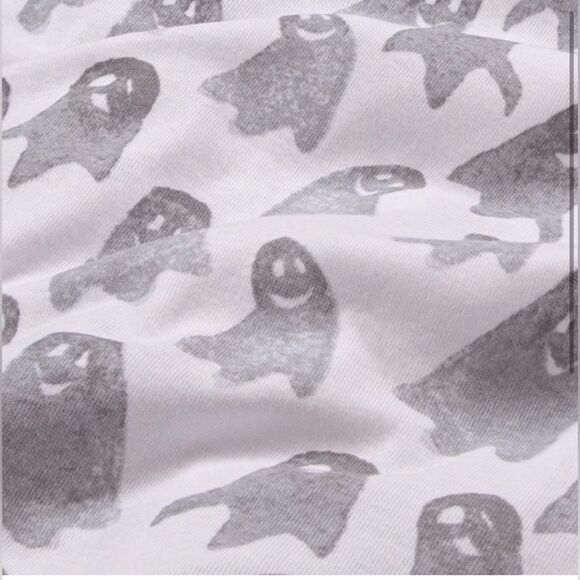 Burt’s Bees NEW Men's Halloween Pajama Set Henley Ghost Pants SZ XL Extra Large - Picture 2 of 4